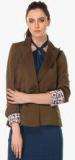 Kaaryah Khaki Solid Summer Jacket Women