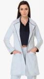 Kaaryah Light Blue Solid Summer Jacket women