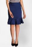 Kaaryah Navy Blue Solid Skirt women