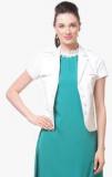 Kaaryah White Solid Summer Jacket Women