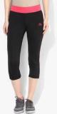 Kappa Black Solid Capri Women