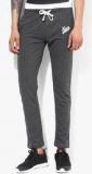 Kappa Dark Grey Solid Regular Fit Track Pants men