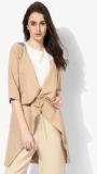 Kazo Beige Solid Shrug Women