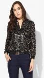 Kazo Black Embellished Sweat Jacket Women