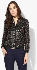 Kazo Black Embellished Sweat Jacket women