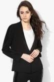 Kazo Black Self Pattern Winter Jacket Women