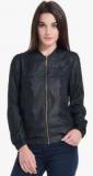 Kazo Black Solid Summer Jacket Women