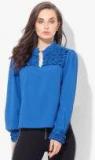 Kazo Blue Solid Blouse Women