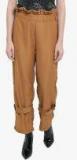 Kazo Brown Solid Trouser Women