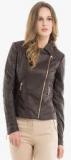 Kazo Brown Solid Winter Jacket women