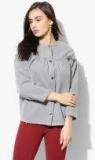 Kazo Grey Solid Winter Jacket women