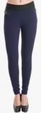 Kazo Navy Blue Solid Jeggings Women