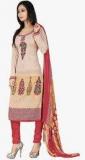 Khushali Fashion Beige Printed Dress Material women