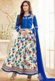 Khushali Fashion Blue Embroidered Dress Material Women