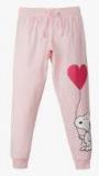 Kids Ville Pink Snoopy Printed Joggers Girls