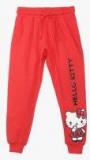 Kids Ville Red Mid Rise Track Bottoms Girls