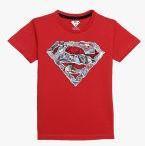 Kids Ville Red Printed T Shirt Boys