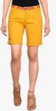 King & I Mustard Yellow Solid Short women