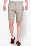 King & I Solid Beige Shorts Men