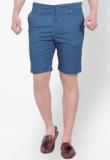 King & I Solid Blue Shorts Men