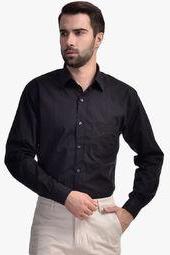 Kingswood Black Solid Slim Fit Formal Shirt Men