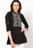 Kira 3/4th Sleeve Embroidered Black Tunic women