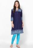 Kira Blue Printed Kurta Women