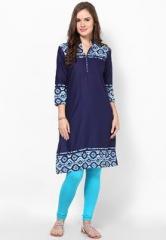 Kira Blue Printed Kurta women