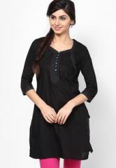 Kira Solid Black Kurta women