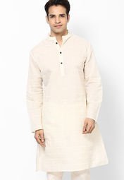 Kira Solid Off White Kurta Men