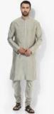 Kisah Grey Solid Kurta Men