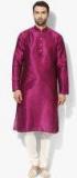 Kisah Magenta Textured Kurta Pyjama Men