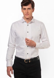 Knight N Gale White Formal Shirts men