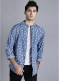 Kook N Keech Disney Blue Regular Fit Printed Casual Shirt Men