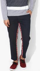 Kook N Keech Disney Navy Blue Regular Fit Checked Chinos men