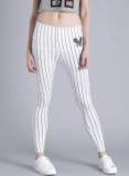 Kook N Keech Disney White Striped Leggings Women