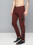 Kook N Keech Marvel Maroon Skinny Fit Mid Rise Clean Look Jeans Men