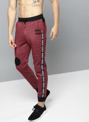 Kook N Keech Marvel Men Burgundy Solid Joggers