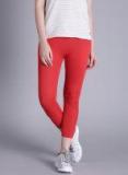 Kook N Keech Red Solid Leggings Women