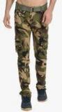 Kotty Green Printed Regular Fit Cargos Men