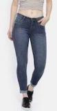 Kraus Jeans Blue Slim Fit Mid Rise Clean Look Stretchable Jeans Women