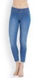 Kraus Jeans Blue Solid Leggings Women