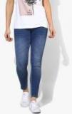 Kraus Jeans Blue Super Skinny Fit Mid Rise Clean Look Jeans Women