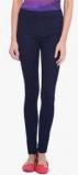 Kraus Navy Blue Solid Leggings Women