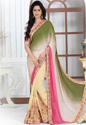 Krizel Multicoloured Embellished Saree women