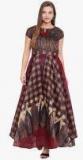 Kvsfab Brown Printed Maxi Dress Women