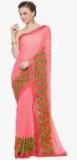 Kvsfab Pink Embellished Saree Women