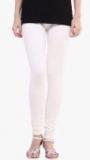 La Firangi Off White Solid Legging Women