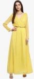 La Zoire Yellow Solid Maxi Dress Women