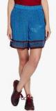 Label Ritu Kumar Aqua Blue Printed Shorts women